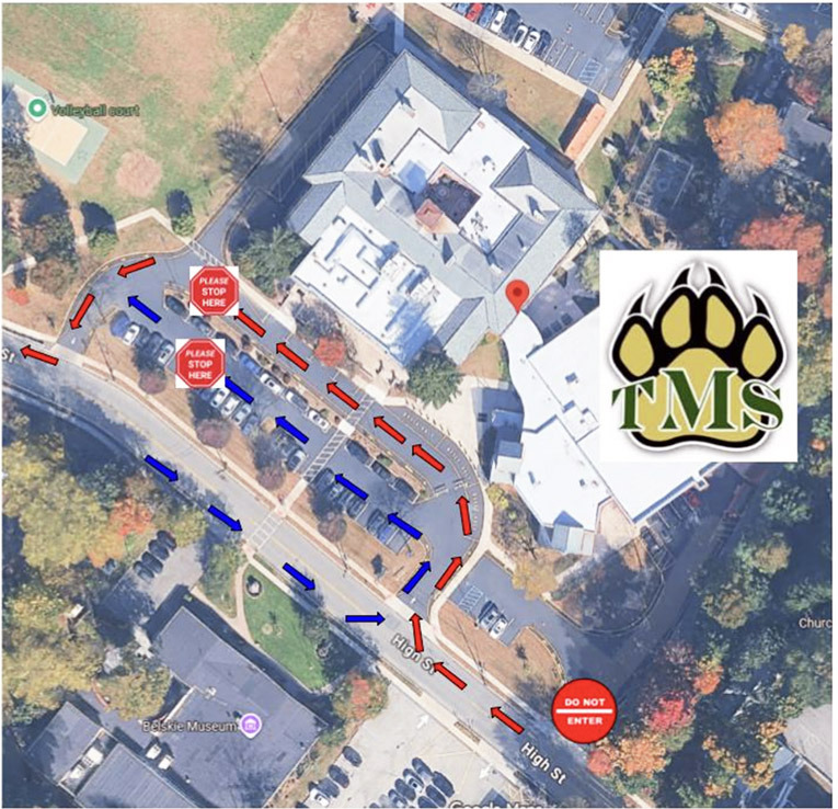 Dismissal and Pick-up aerial map